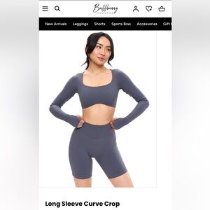 BuffBunny Black Long Sleeve Curve Crop